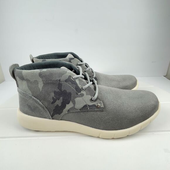 Territory Mens Size 11 Trigger Chukka Boots Gray Camo Suede Leather - Picture 1 of 6